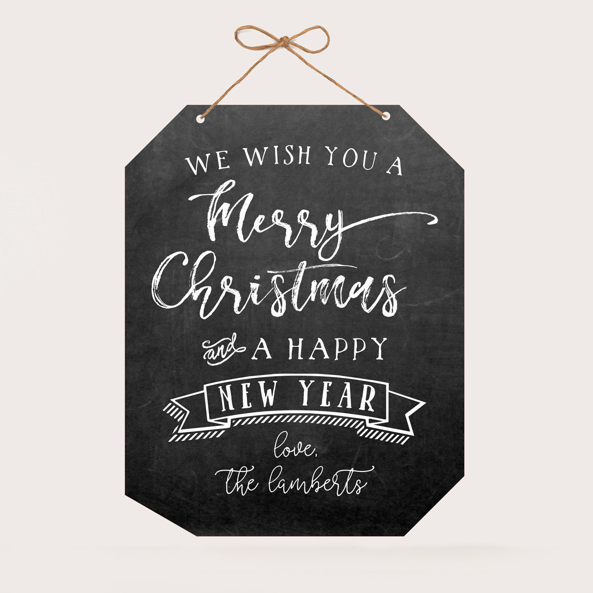 Personalized Christmas Wall Sign - Merry Christmas The Lamberts