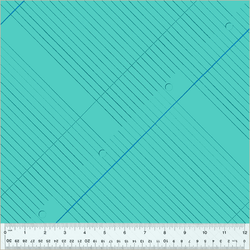 Pen Pals - College Ruled in Maui Blue - Heather Givans - 50455-8 - Half Yard