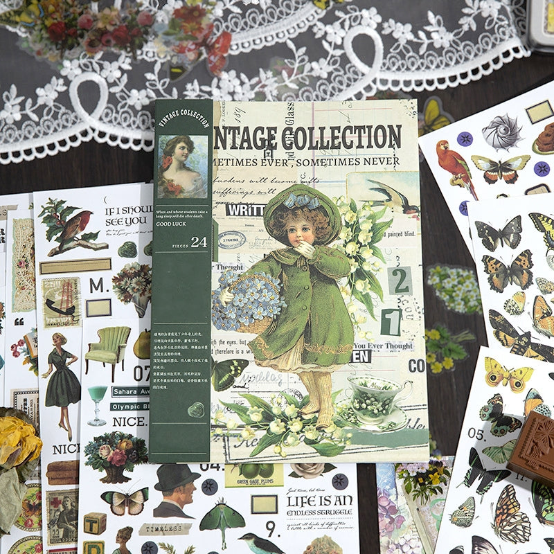 Beautiful Collection Series Retro Plant Sticker Book