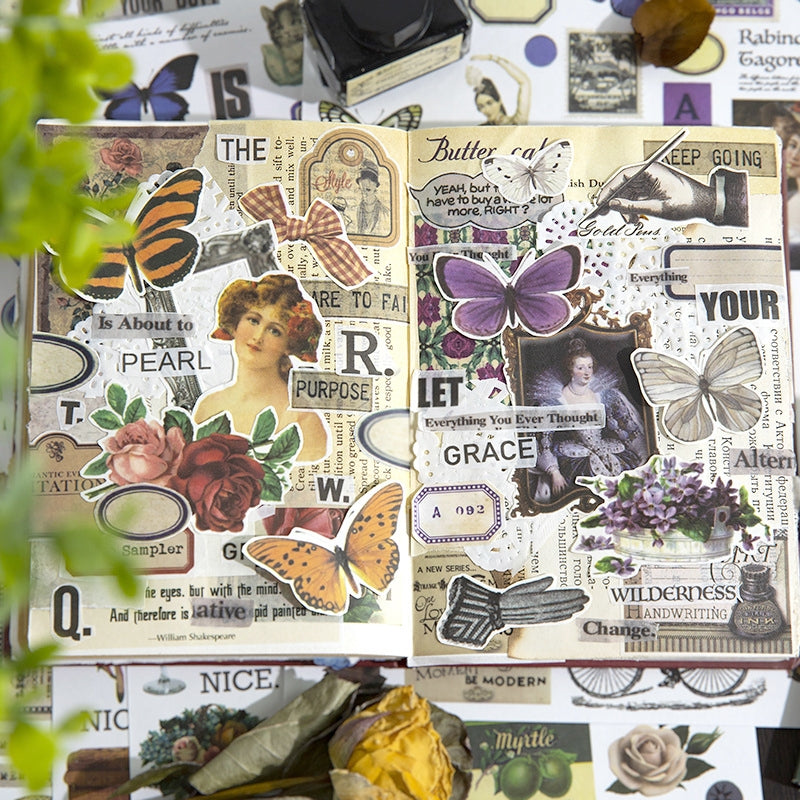 Beautiful Collection Series Retro Plant Sticker Book