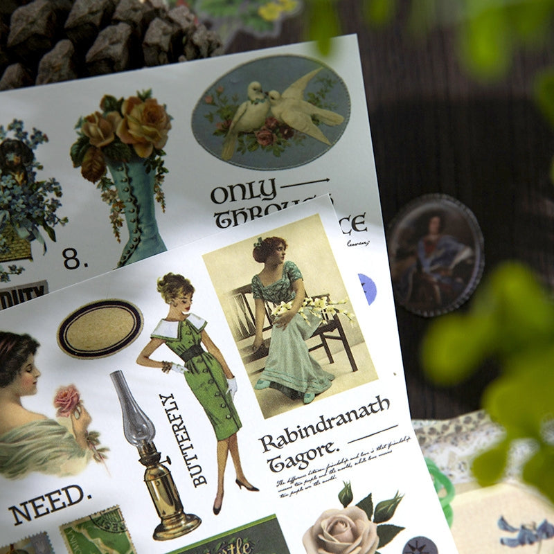 Beautiful Collection Series Retro Plant Sticker Book