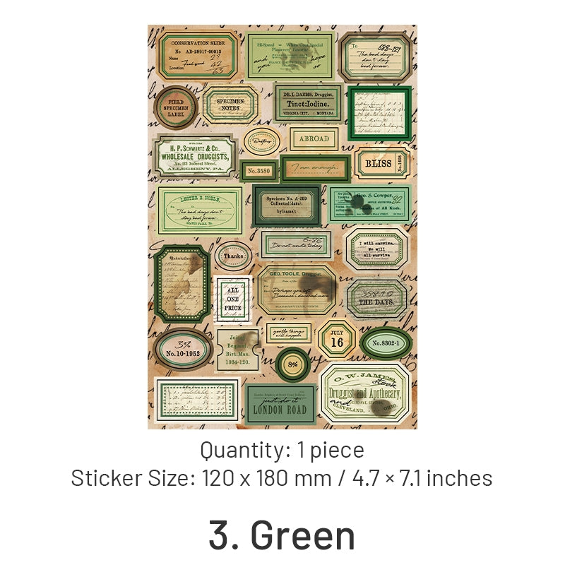 Bill Collection Series Self-Adhesive Journal Stickers