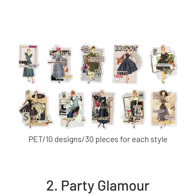 Fashion Note Series European Style Decorative Stickers