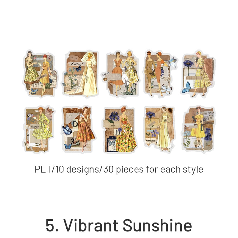 Fashion Note Series European Style Decorative Stickers