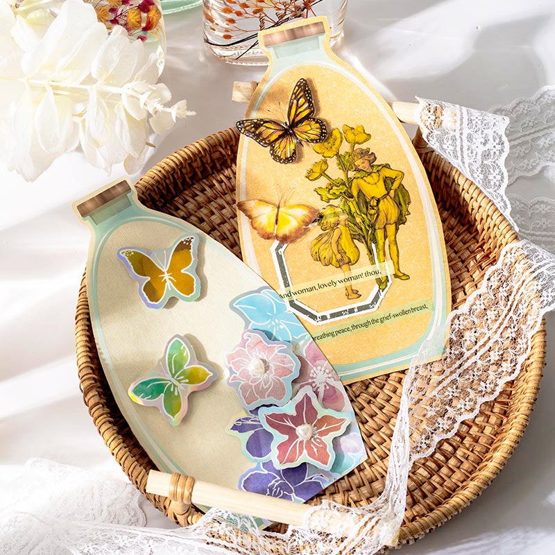 Flower of Life Series Plant Clear Transparent Stickers