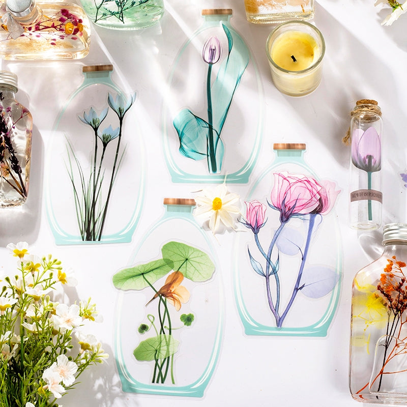 Flower of Life Series Plant Clear Transparent Stickers