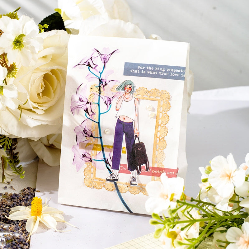 Flower of Life Series Plant Clear Transparent Stickers