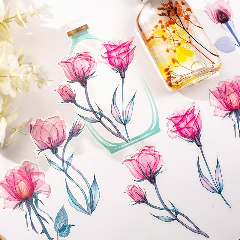 Flower of Life Series Plant Clear Transparent Stickers