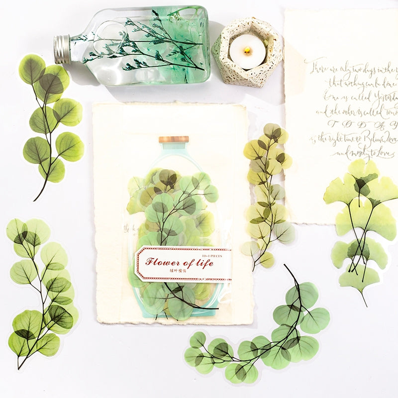 Flower of Life Series Plant Clear Transparent Stickers