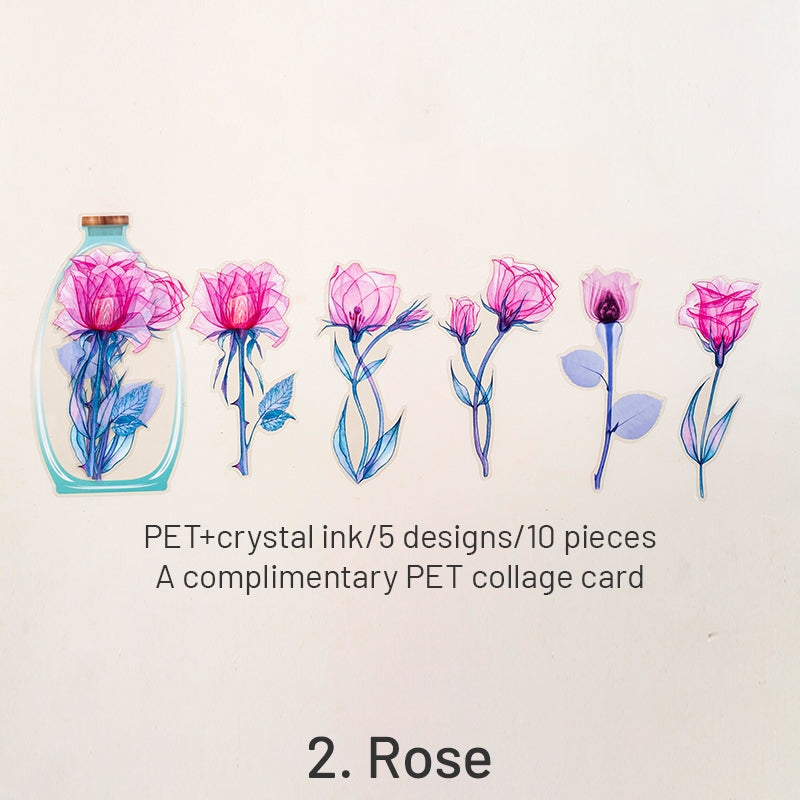 Flower of Life Series Plant Clear Transparent Stickers
