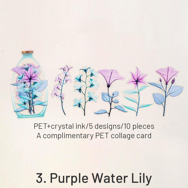 Flower of Life Series Plant Clear Transparent Stickers