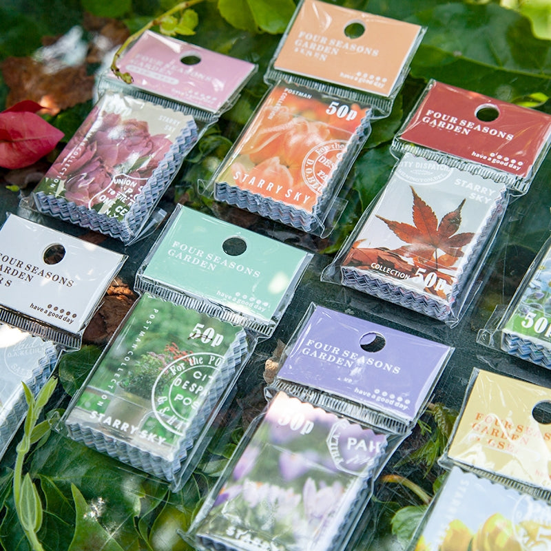 Four Seasons Garden Series Stamp Sticker Book