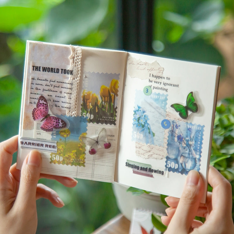 Four Seasons Garden Series Stamp Sticker Book
