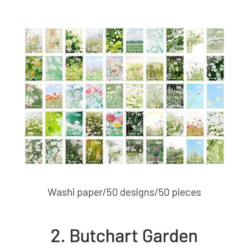 Four Seasons Garden Series Stamp Sticker Book