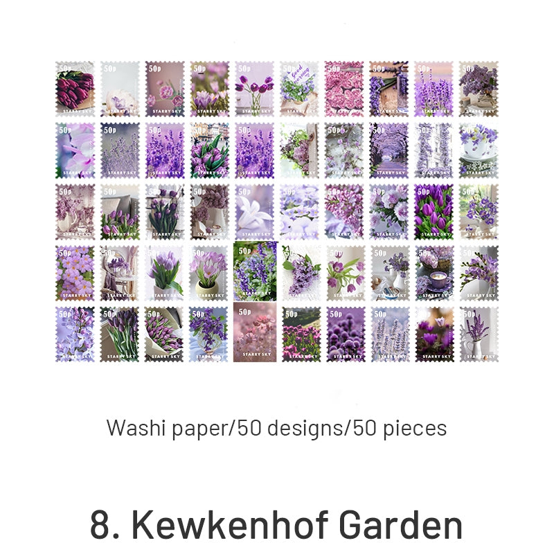 Four Seasons Garden Series Stamp Sticker Book