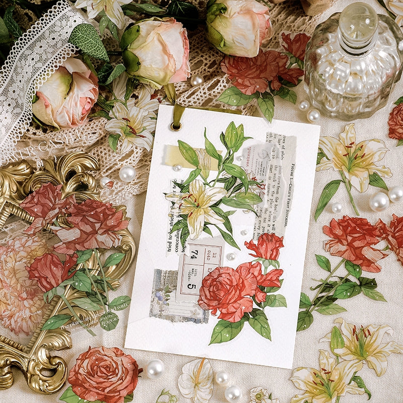 Green Island Garden Series Plant Flower Stickers