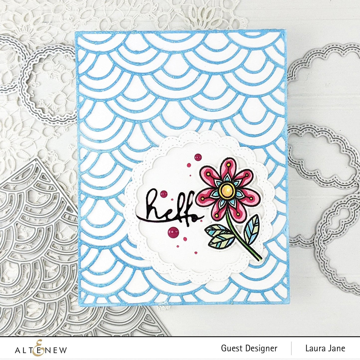 Scalloped Circles Hot Foil Plate Set