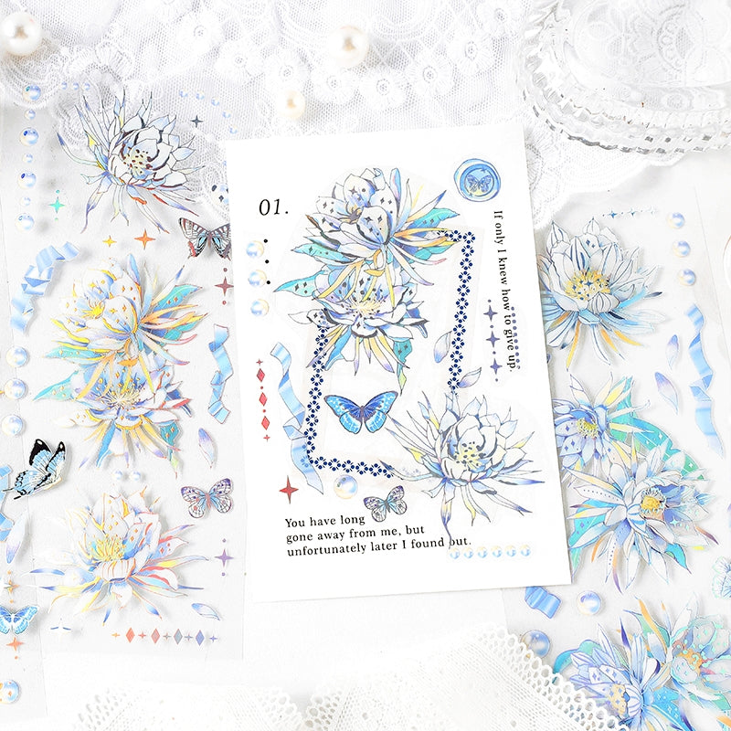 Love in Butterflies Series 3D Hot Stamping Clear Transparent Sticker Pack