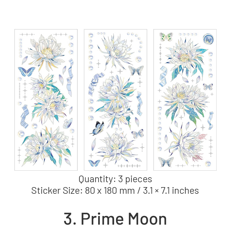 Love in Butterflies Series 3D Hot Stamping Clear Transparent Sticker Pack