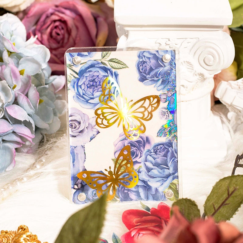Rose Rendezvous Series 3D Holographic Rose Clear Transparent Stickers