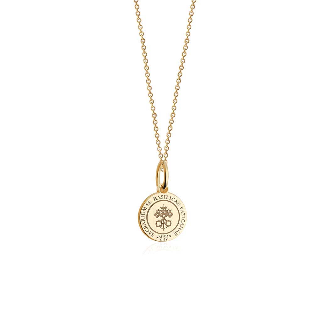 Vatican City Passport Stamp Charm Solid Gold Mini