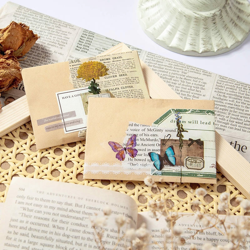 Unknow Flower Names Series Retro Flower Sticker Pack