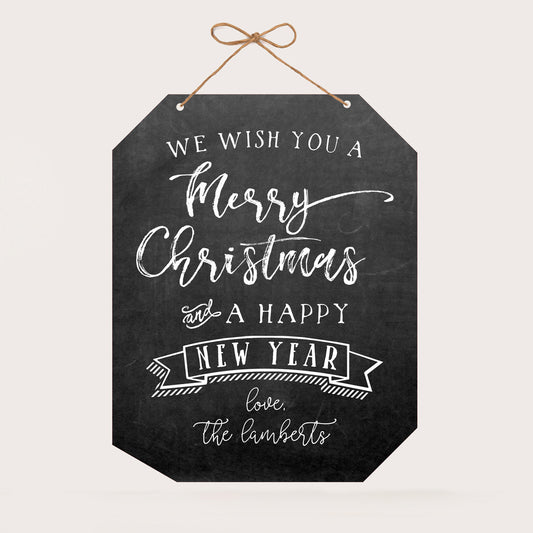 Personalized Christmas Wall Sign - Merry Christmas The Lamberts