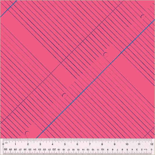 Pen Pals - College Ruled in Shocking Pink - Heather Givans - 50455-9 - Half Yard