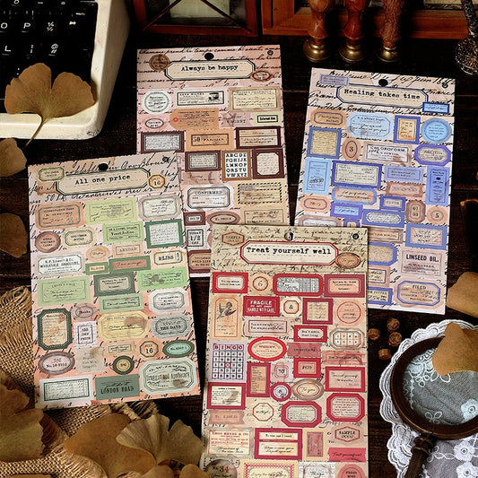 Bill Collection Series Self-Adhesive Journal Stickers