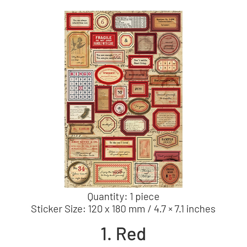 Bill Collection Series Self-Adhesive Journal Stickers