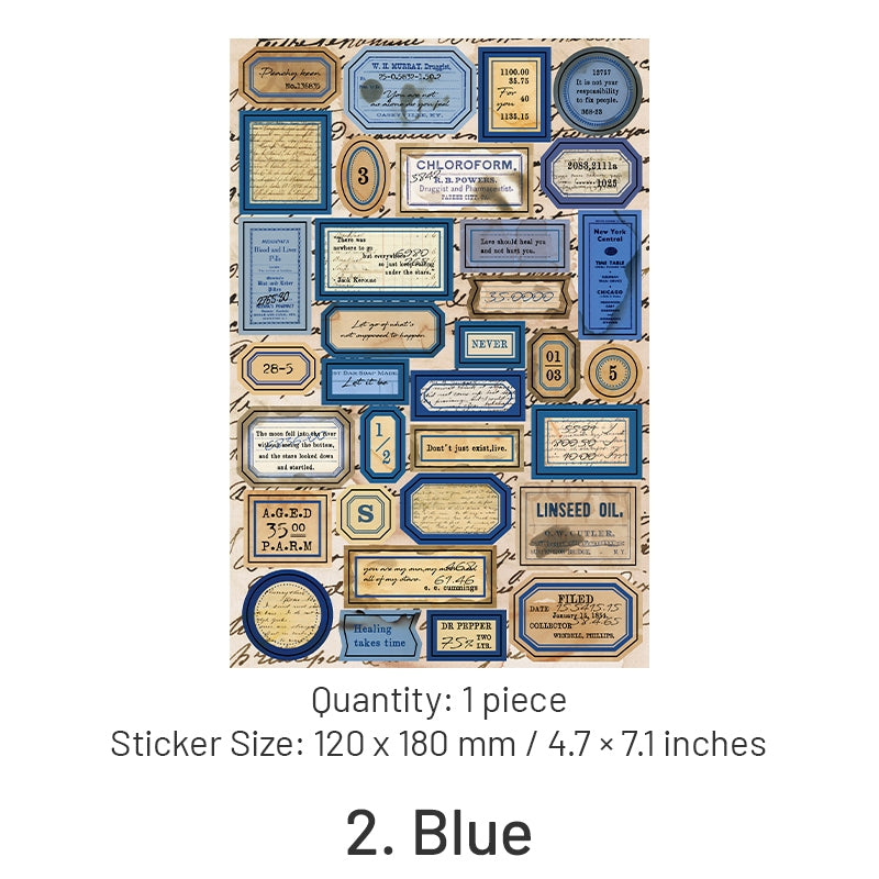 Bill Collection Series Self-Adhesive Journal Stickers