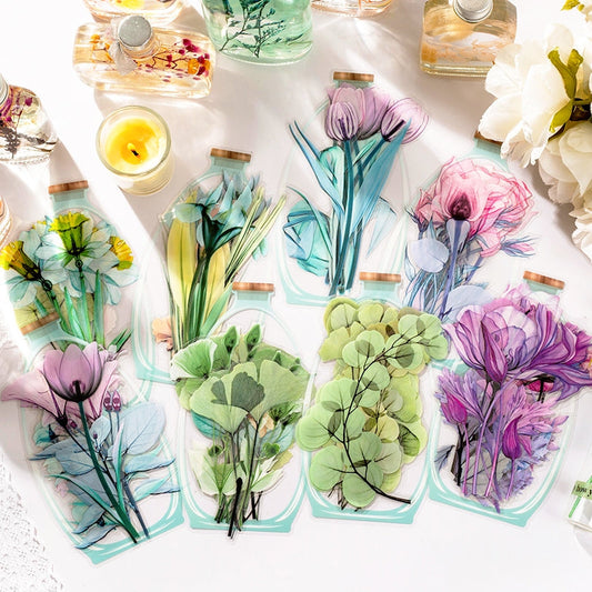 Flower of Life Series Plant Clear Transparent Stickers