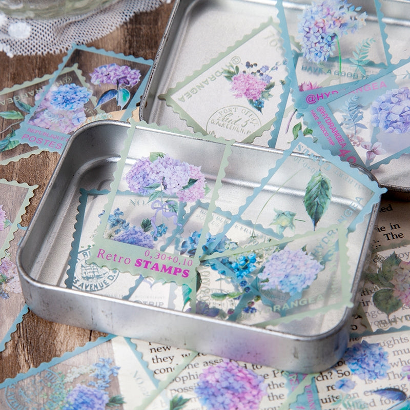 Flower Post Series Clear Transparent Plant Stamp Sticker Pack