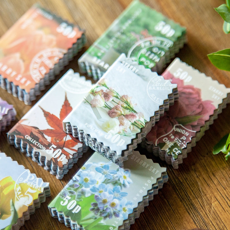 Four Seasons Garden Series Stamp Sticker Book