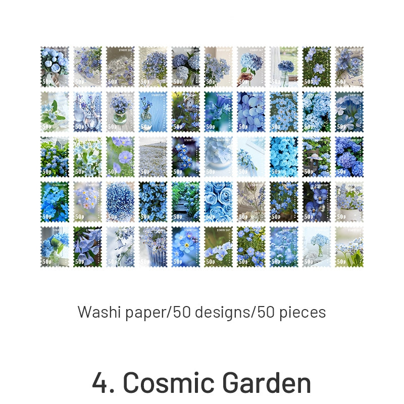 Four Seasons Garden Series Stamp Sticker Book