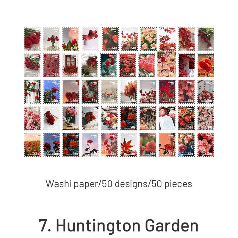 Four Seasons Garden Series Stamp Sticker Book