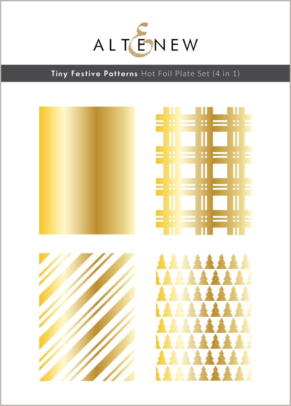 Tiny Festive Patterns Hot Foil Plate Set (4 in 1)