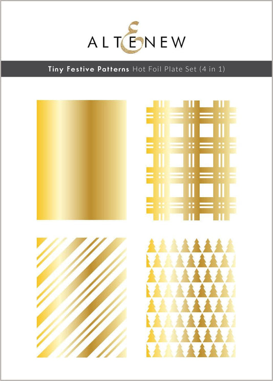 Tiny Festive Patterns Hot Foil Plate Set (4 in 1)