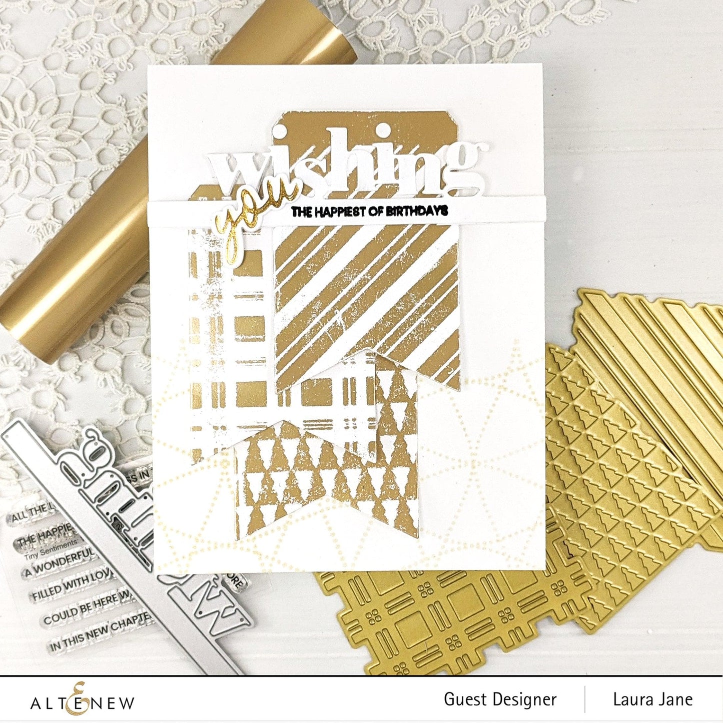 Tiny Festive Patterns Hot Foil Plate Set (4 in 1)