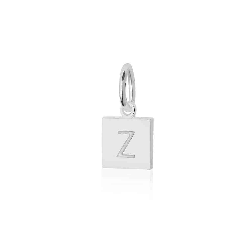 Letter Z, Nautical Flag Silver Mini Charm