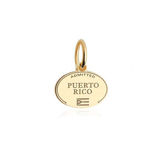 Puerto Rico Passport Stamp Charm, Mini