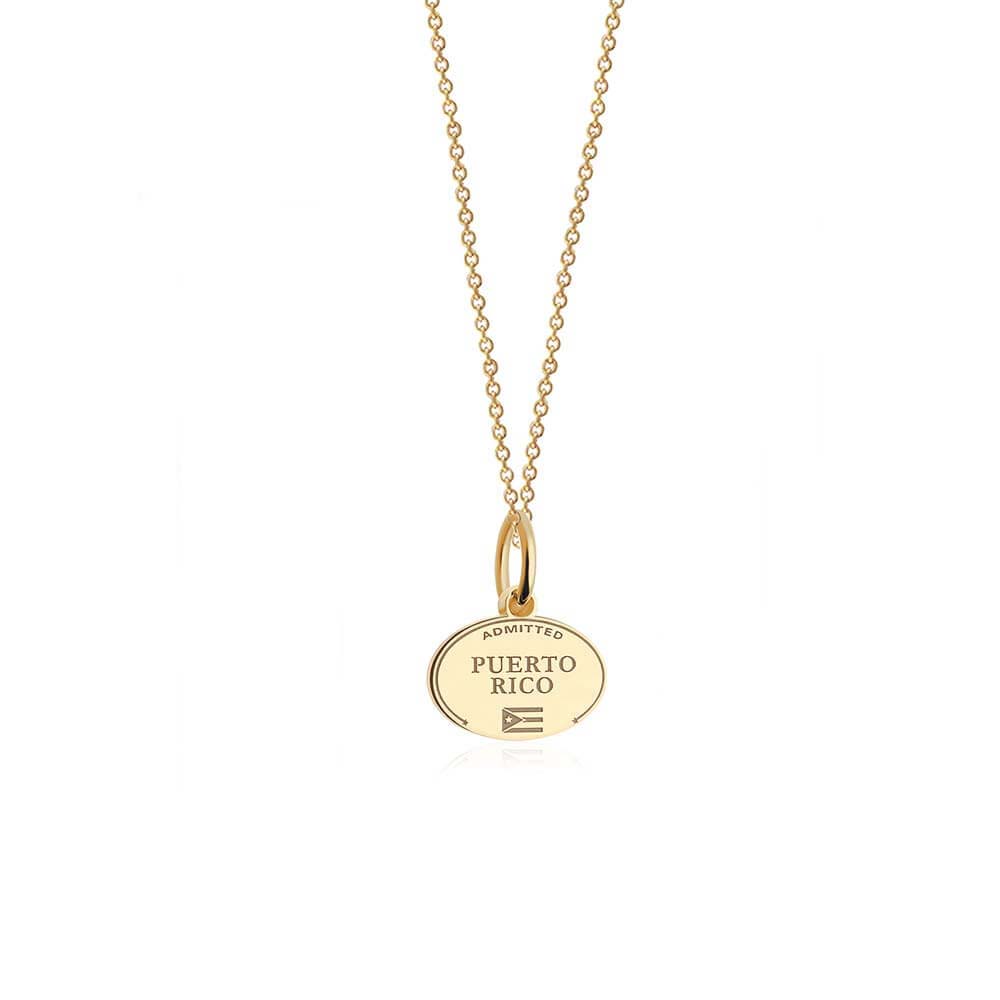 Puerto Rico Passport Stamp Charm, Mini