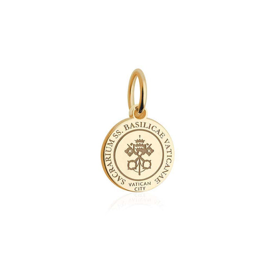 Vatican City Passport Stamp Charm Solid Gold Mini